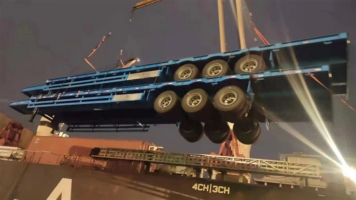 low bed truck trailer