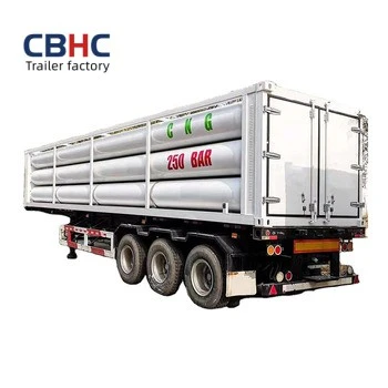 3 Axles 6 Tube CNG Gas Cylinder Semi Trailer