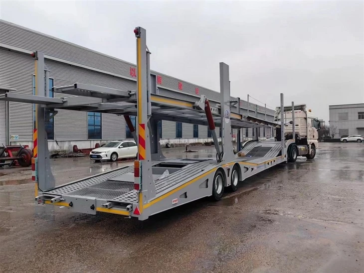 2 Axles 8 Set Car Carrier Semi Trailer