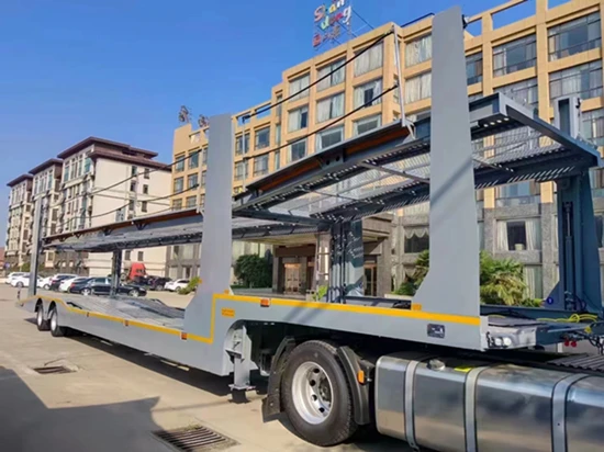2 Axles 8 Set Car Carrier Semi Trailer